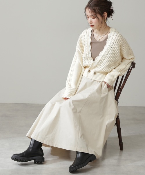 N.（N. Natural Beauty Basic）（エヌエヌナチュラルビューティーベーシック）の「◆ゴールドボタンポコポコカーディガン（カーディガン/ボレロ・レディース・ネイビー/レッド/クリーム・MEDIUM）」の5枚目の写真