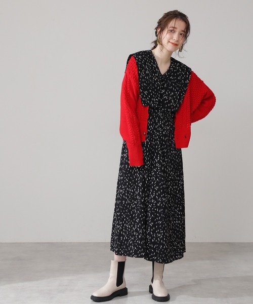 N.（N. Natural Beauty Basic）（エヌエヌナチュラルビューティーベーシック）の「◆ゴールドボタンポコポコカーディガン（カーディガン/ボレロ・レディース・ネイビー/レッド/クリーム・MEDIUM）」の11枚目の写真