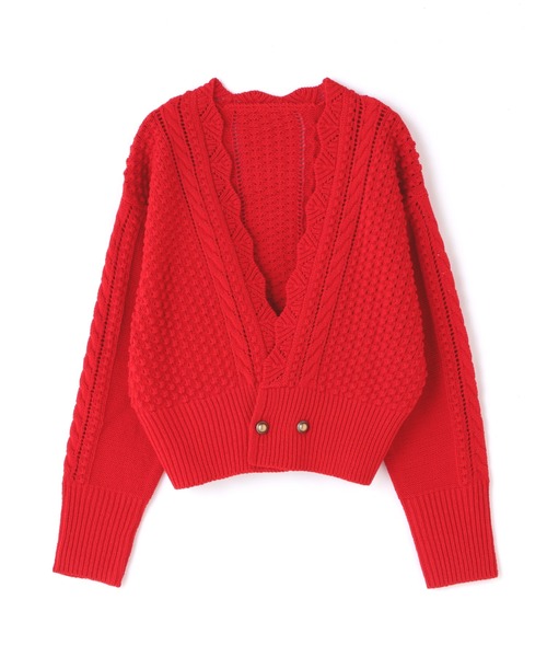 N.（N. Natural Beauty Basic）（エヌエヌナチュラルビューティーベーシック）の「◆ゴールドボタンポコポコカーディガン（カーディガン/ボレロ・レディース・ネイビー/レッド/クリーム・MEDIUM）」の20枚目の写真