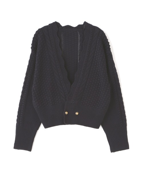 N.（N. Natural Beauty Basic）（エヌエヌナチュラルビューティーベーシック）の「◆ゴールドボタンポコポコカーディガン（カーディガン/ボレロ・レディース・ネイビー/レッド/クリーム・MEDIUM）」の22枚目の写真