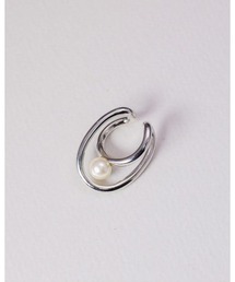 mou（モウ）の「ハンキングパールダブルフープイヤーカフ（片耳用）（ピアス（片耳用））」