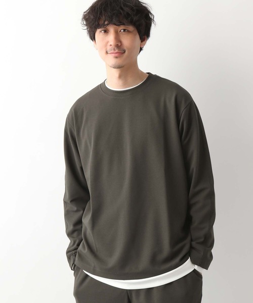 GLOBAL WORK(グローバルワーク)の「ジョーゼットTee/長袖/255805(Tシャツ/カットソー・メンズ・ホワイト系その他2/ネイビー/チャコールグレー/ライトグレー/キャメル・LARGE/SMALL/MEDIUM)」の3枚目の写真