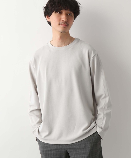 GLOBAL WORK(グローバルワーク)の「ジョーゼットTee/長袖/255805(Tシャツ/カットソー・メンズ・ホワイト系その他2/ネイビー/チャコールグレー/ライトグレー/キャメル・LARGE/SMALL/MEDIUM)」の2枚目の写真