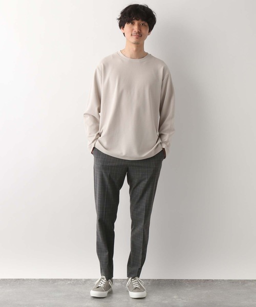 GLOBAL WORK(グローバルワーク)の「ジョーゼットTee/長袖/255805(Tシャツ/カットソー・メンズ・ホワイト系その他2/ネイビー/チャコールグレー/ライトグレー/キャメル・LARGE/SMALL/MEDIUM)」の6枚目の写真