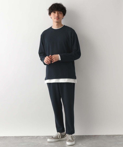 GLOBAL WORK(グローバルワーク)の「ジョーゼットTee/長袖/255805(Tシャツ/カットソー・メンズ・ホワイト系その他2/ネイビー/チャコールグレー/ライトグレー/キャメル・LARGE/SMALL/MEDIUM)」の9枚目の写真