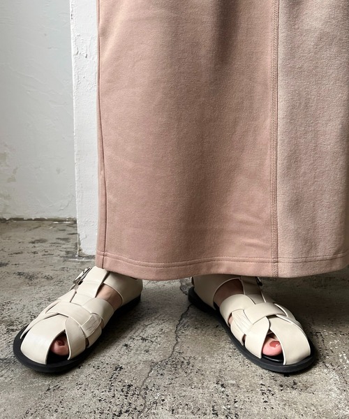 CAPRICIEUX LE'MAGE（カプリシューレマージュ）の「パッチワークタイトスカート（スカート・レディース・ブラック/ベージュ・FREE）」の4枚目の写真