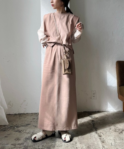 CAPRICIEUX LE'MAGE（カプリシューレマージュ）の「パッチワークタイトスカート（スカート・レディース・ブラック/ベージュ・FREE）」の9枚目の写真