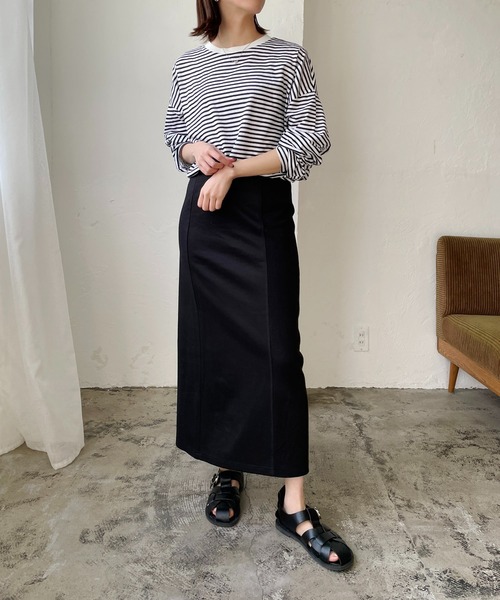 CAPRICIEUX LE'MAGE（カプリシューレマージュ）の「パッチワークタイトスカート（スカート・レディース・ブラック/ベージュ・FREE）」の22枚目の写真