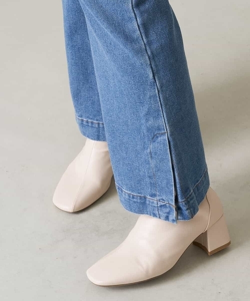 A de a.v.v（アードアー・ヴェ・ヴェ）の「［SET UP対応］デニムフレアパンツ（デニムパンツ・レディース・ブルー・38/36）」の11枚目の写真