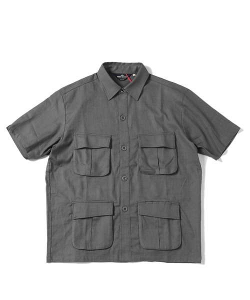 KRIFF MAYER(クリフメイヤー)の「ファティーグ半袖シャツ(シャツ/ブラウス・メンズ・ベージュ/チャコール・MEDIUM/X-LARGE/LARGE/SMALL)」の4枚目の写真