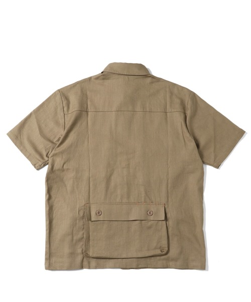 KRIFF MAYER(クリフメイヤー)の「ファティーグ半袖シャツ(シャツ/ブラウス・メンズ・ベージュ/チャコール・MEDIUM/X-LARGE/LARGE/SMALL)」の5枚目の写真