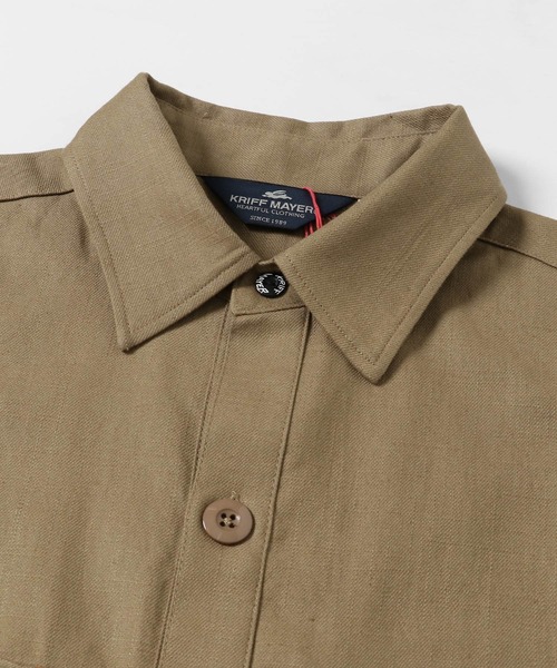 KRIFF MAYER(クリフメイヤー)の「ファティーグ半袖シャツ(シャツ/ブラウス・メンズ・ベージュ/チャコール・MEDIUM/X-LARGE/LARGE/SMALL)」の7枚目の写真