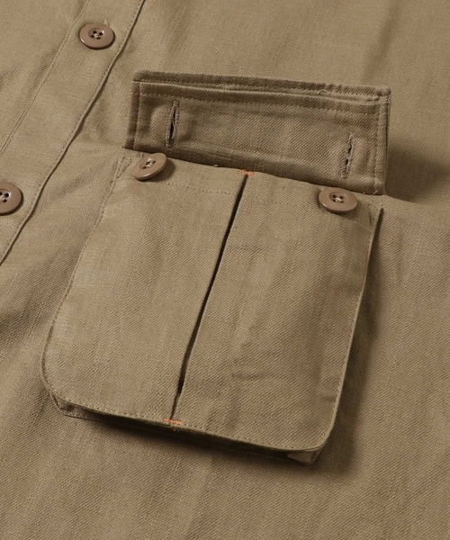 KRIFF MAYER(クリフメイヤー)の「ファティーグ半袖シャツ(シャツ/ブラウス・メンズ・ベージュ/チャコール・MEDIUM/X-LARGE/LARGE/SMALL)」の8枚目の写真