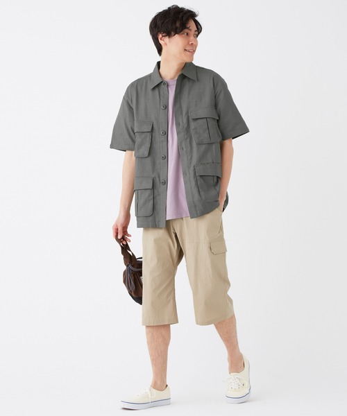 KRIFF MAYER(クリフメイヤー)の「ファティーグ半袖シャツ(シャツ/ブラウス・メンズ・ベージュ/チャコール・MEDIUM/X-LARGE/LARGE/SMALL)」の14枚目の写真