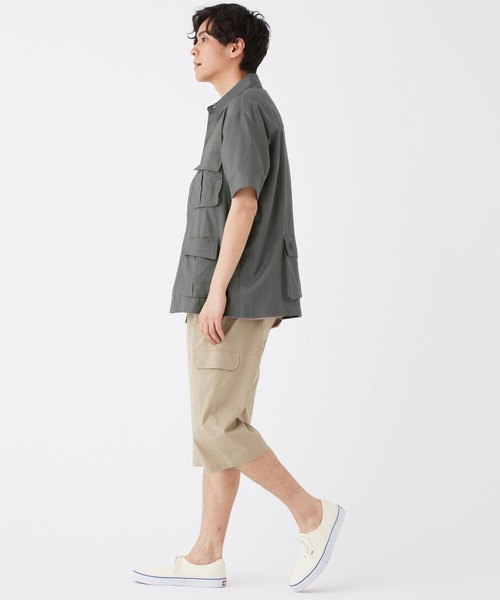 KRIFF MAYER(クリフメイヤー)の「ファティーグ半袖シャツ(シャツ/ブラウス・メンズ・ベージュ/チャコール・MEDIUM/X-LARGE/LARGE/SMALL)」の15枚目の写真