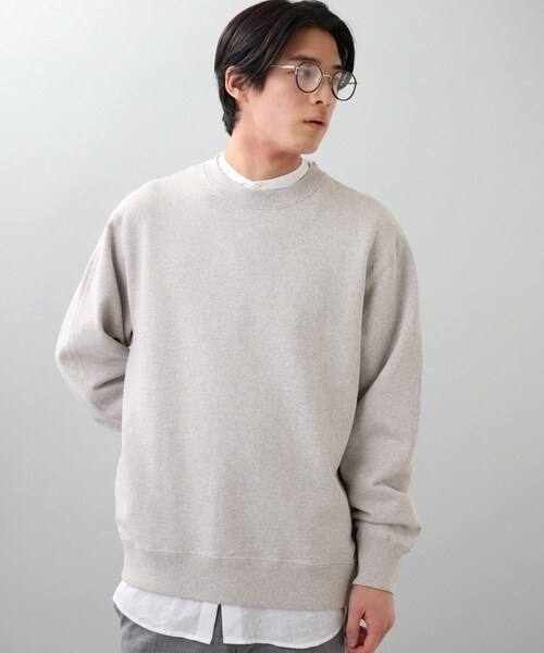 THE SHOP TK （ザ ショップ ティーケー ）の「オーバーサイズヘヴィーウエイトトレーナー（スウェット・メンズ・ライトブルー/グレー/ダークグリーン/ダークオレンジ・03/02/04）」の6枚目の写真