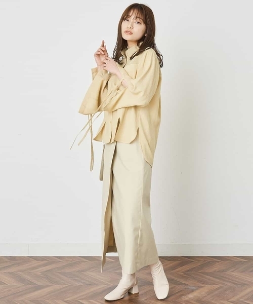 A de a.v.v（アードアー・ヴェ・ヴェ）の「［SET UP対応］ミックスギンガムチャックシャツ（シャツ/ブラウス・レディース・ブラック/マスタード・38/36）」の4枚目の写真