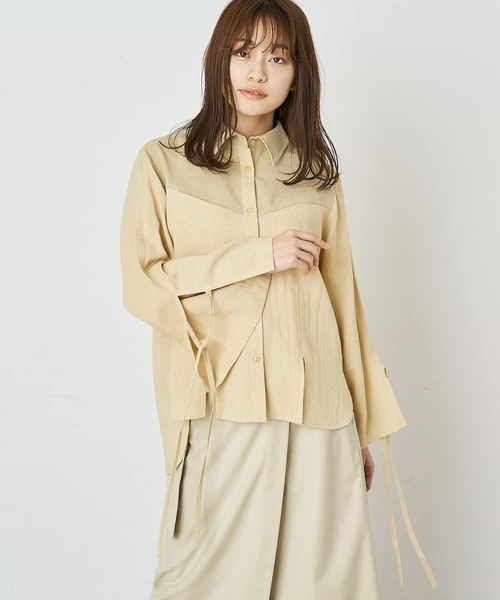 A de a.v.v（アードアー・ヴェ・ヴェ）の「［SET UP対応］ミックスギンガムチャックシャツ（シャツ/ブラウス・レディース・ブラック/マスタード・38/36）」の9枚目の写真