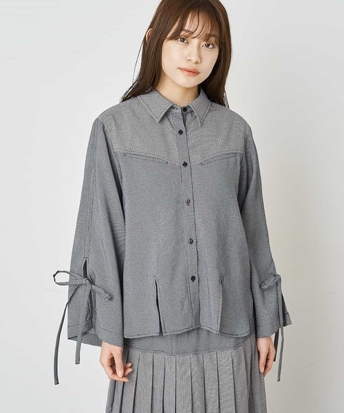 A de a.v.v（アードアー・ヴェ・ヴェ）の「［SET UP対応］ミックスギンガムチャックシャツ（シャツ/ブラウス・レディース・ブラック/マスタード・38/36）」の11枚目の写真