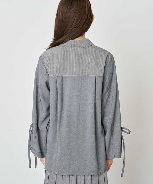 A de a.v.v（アードアー・ヴェ・ヴェ）の「［SET UP対応］ミックスギンガムチャックシャツ（シャツ/ブラウス・レディース・ブラック/マスタード・38/36）」の13枚目の写真