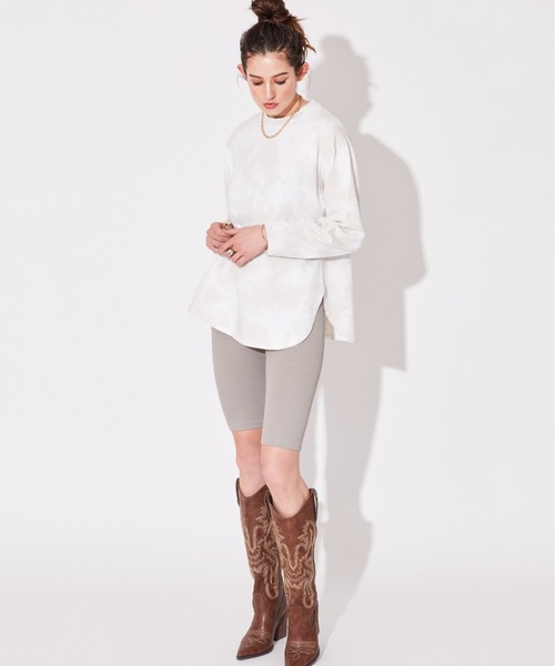 ALEXIA STAM（アリシアスタン）の「Logo Band Rib Cycling Shorts/ロゴバンドリブサイクリングショーツ（その他パンツ・レディース・アイボリー/ブラウン/アッシュグレー・S/M）」の10枚目の写真