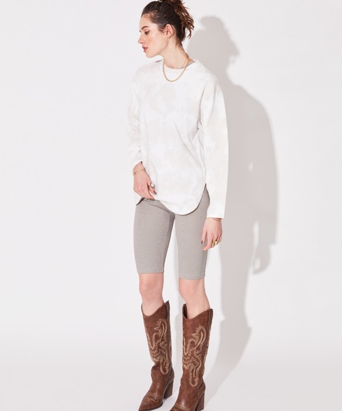 ALEXIA STAM（アリシアスタン）の「Logo Band Rib Cycling Shorts/ロゴバンドリブサイクリングショーツ（その他パンツ・レディース・アイボリー/ブラウン/アッシュグレー・S/M）」の11枚目の写真