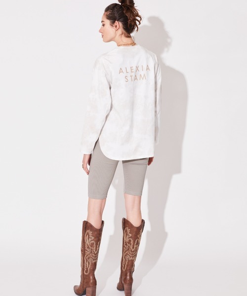 ALEXIA STAM（アリシアスタン）の「Logo Band Rib Cycling Shorts/ロゴバンドリブサイクリングショーツ（その他パンツ・レディース・アイボリー/ブラウン/アッシュグレー・S/M）」の12枚目の写真