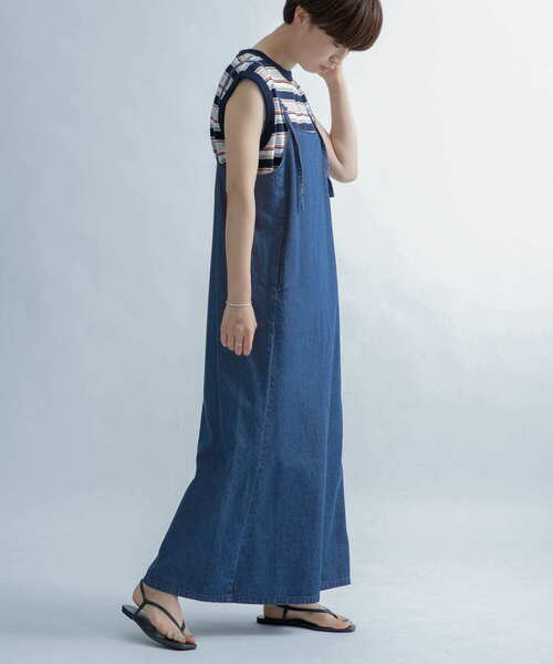 FORK&SPOON(フォークアンドスプーン)の「FORK&SPOON デニムサロペットスカート(ワンピース・レディース・ブルー/ブラック・1)」の7枚目の写真