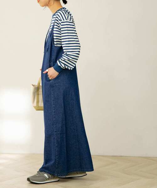 FORK&SPOON(フォークアンドスプーン)の「FORK&SPOON デニムサロペットスカート(ワンピース・レディース・ブルー/ブラック・1)」の20枚目の写真