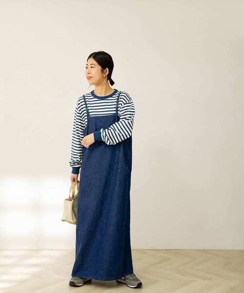 FORK&SPOON(フォークアンドスプーン)の「FORK&SPOON デニムサロペットスカート(ワンピース・レディース・ブルー/ブラック・1)」の21枚目の写真