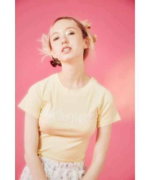 WC(ダブル シー)の「BackspaceピチT(Tシャツ/カットソー・レディース・グリーン/パープル/ホワイト/イエロー・FREE)」の6枚目の写真