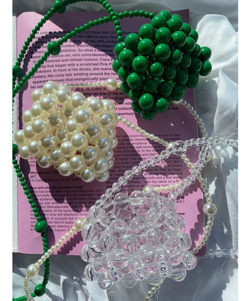 WC（ダブル シー）の「ビーズミニバッグ（ショルダーバッグ・レディース・ホワイト/グリーン/その他1・FREE）」の5枚目の写真