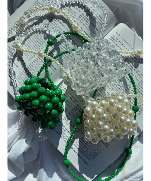 WC（ダブル シー）の「ビーズミニバッグ（ショルダーバッグ・レディース・ホワイト/グリーン/その他1・FREE）」の4枚目の写真