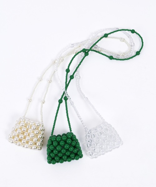 WC（ダブル シー）の「ビーズミニバッグ（ショルダーバッグ・レディース・ホワイト/グリーン/その他1・FREE）」の7枚目の写真