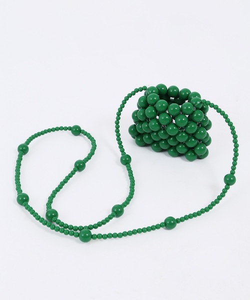 WC（ダブル シー）の「ビーズミニバッグ（ショルダーバッグ・レディース・ホワイト/グリーン/その他1・FREE）」の9枚目の写真