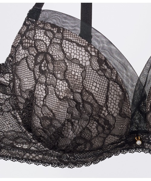 PEACH JOHN（ピーチジョン）の「【脇高カップで盛りメイク。レースブラ＆ショーツ２点セット】チュールカシュクールブラジャー＆ショーツセットもりこれ（ブラ&ショーツ・レディース・ブラック/ネイビー/ピンク/ミント/チェリーピンク/アッシュグレー/ボルドー/スモークピンク・B65/B70/C70/D70/B75/C65/C75/D65/D75/E65/E70/E75）」の9枚目の写真