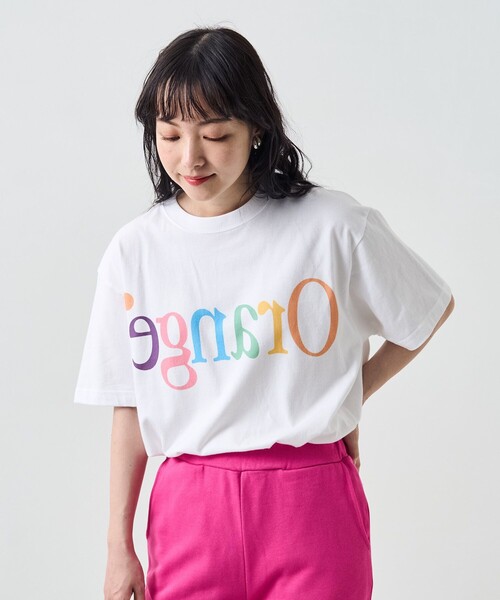 FREAK'S STORE（フリークスストア）の「FRUIT LOGO Tシャツ / フルーツロゴ半袖Tシャツ（Tシャツ/カットソー・レディース・ブラック/オフホワイト・ﾌﾘ-）」の13枚目の写真