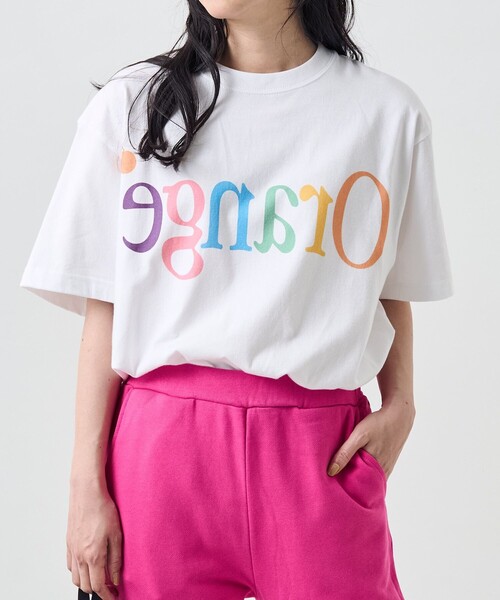 FREAK'S STORE（フリークスストア）の「FRUIT LOGO Tシャツ / フルーツロゴ半袖Tシャツ（Tシャツ/カットソー・レディース・ブラック/オフホワイト・ﾌﾘ-）」の15枚目の写真