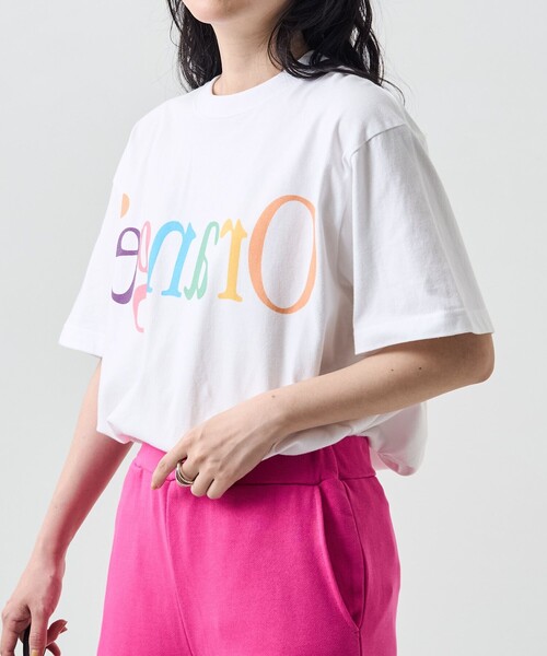 FREAK'S STORE（フリークスストア）の「FRUIT LOGO Tシャツ / フルーツロゴ半袖Tシャツ（Tシャツ/カットソー・レディース・ブラック/オフホワイト・ﾌﾘ-）」の16枚目の写真