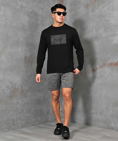 BLACK by VANQUISH（ブラックバイバンキッシュ）の「シャドープリント長袖カットソー メンズ BLACK by VANQUISH ブラックバイバンキッシュ（Tシャツ/カットソー・メンズ・ホワイト/ブラック・M/L/XL）」の8枚目の写真