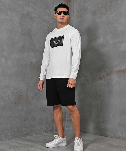 BLACK by VANQUISH（ブラックバイバンキッシュ）の「シャドープリント長袖カットソー メンズ BLACK by VANQUISH ブラックバイバンキッシュ（Tシャツ/カットソー・メンズ・ホワイト/ブラック・M/L/XL）」の5枚目の写真