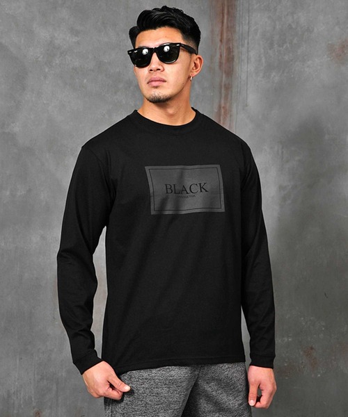 BLACK by VANQUISH（ブラックバイバンキッシュ）の「シャドープリント長袖カットソー メンズ BLACK by VANQUISH ブラックバイバンキッシュ（Tシャツ/カットソー・メンズ・ホワイト/ブラック・M/L/XL）」の6枚目の写真