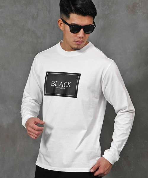 BLACK by VANQUISH（ブラックバイバンキッシュ）の「シャドープリント長袖カットソー メンズ BLACK by VANQUISH ブラックバイバンキッシュ（Tシャツ/カットソー・メンズ・ホワイト/ブラック・M/L/XL）」の3枚目の写真