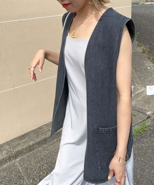 archives（アルシーヴ）の「タイトマーメイドキャミワンピース（ワンピース・レディース・ブラック/グレー/アイボリー・MEDIUM）」の14枚目の写真