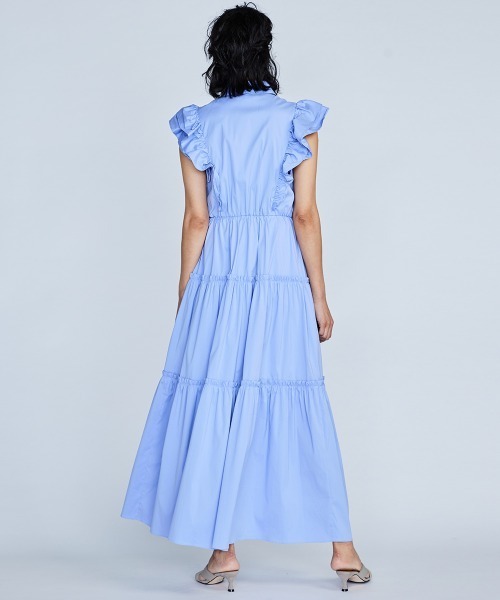未使用 タグ付き ダブルスタンダードクロージング シルク使い フリルワンピース DOUBLE STANDARD CLOTHING（ダブルスタンダードクロージング）の