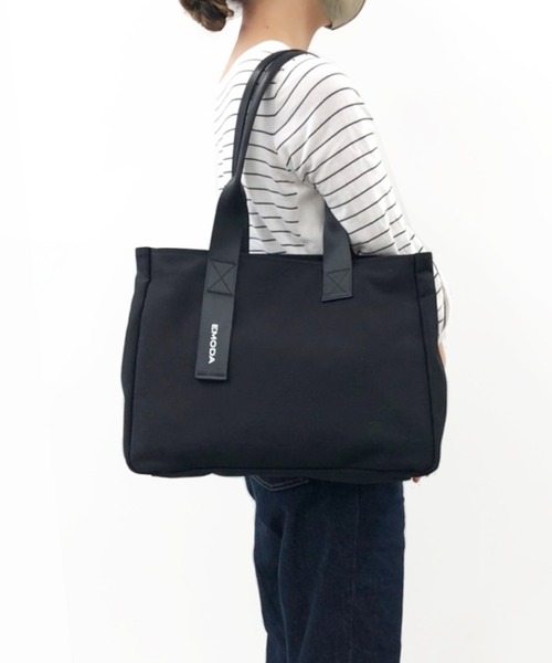 EMODA（エモダ）の「EMODA/エモダ　キャンバスグログランA4トート（トートバッグ・レディース・ブラック/オフホワイト/ブラウン系その他・FREE）」の18枚目の写真