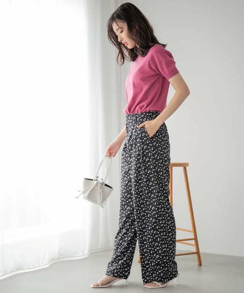 fifth（フィフス）の「小花柄ワイドパンツ（その他パンツ・レディース・ブラック/ホワイト・M）」の19枚目の写真