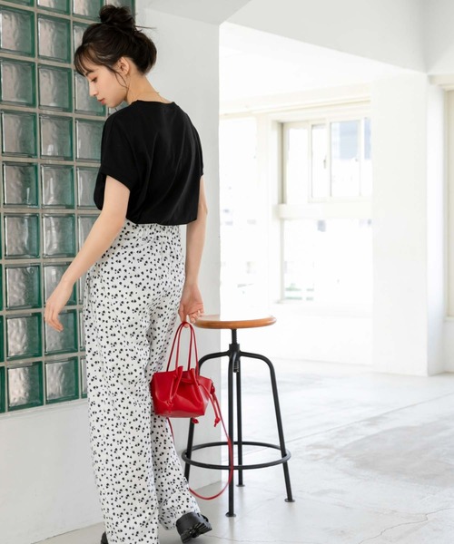 fifth（フィフス）の「小花柄ワイドパンツ（その他パンツ・レディース・ブラック/ホワイト・M）」の7枚目の写真