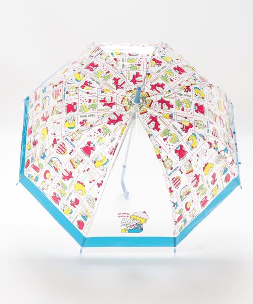 SiNCERE（シンシア）の「〈シモジマ〉コロンとまるい クリア素材の傘♪ バードケージ アンブレラ（長傘・レディース・レッド/ブルー・ONE SIZE）」の4枚目の写真