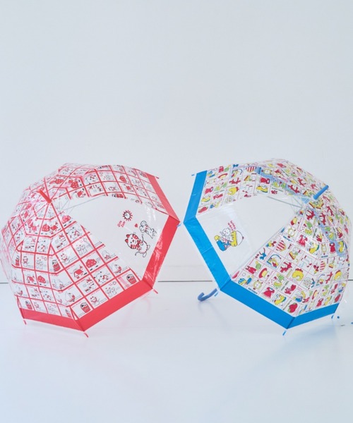 SiNCERE（シンシア）の「〈シモジマ〉コロンとまるい クリア素材の傘♪ バードケージ アンブレラ（長傘・レディース・レッド/ブルー・ONE SIZE）」の7枚目の写真